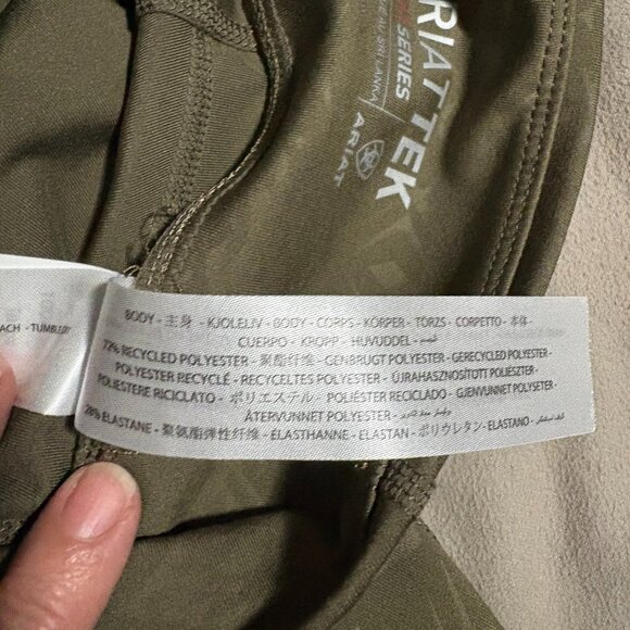 Ariat Tek Tight XS Heat Series Leggings Olive Aztec NWT Phone Pocket Equestria - Picture 9 of 10